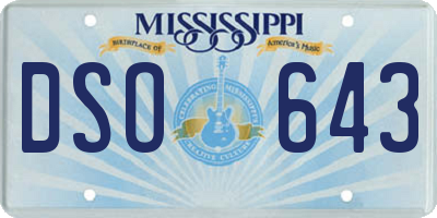 MS license plate DSO643