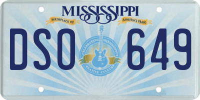 MS license plate DSO649