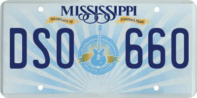 MS license plate DSO660