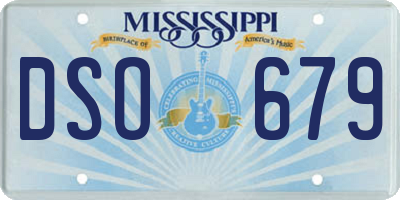 MS license plate DSO679