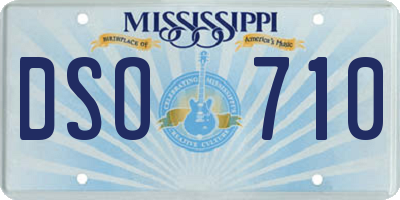 MS license plate DSO710