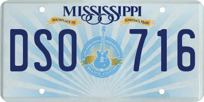 MS license plate DSO716