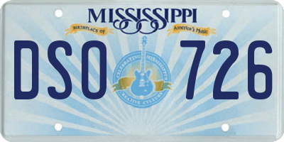 MS license plate DSO726
