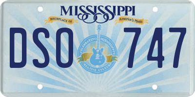 MS license plate DSO747