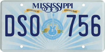 MS license plate DSO756