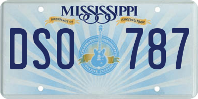 MS license plate DSO787
