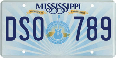 MS license plate DSO789