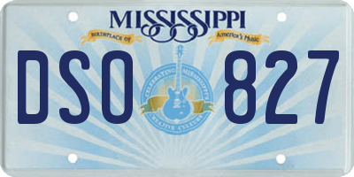 MS license plate DSO827