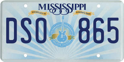 MS license plate DSO865