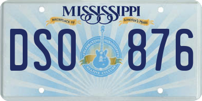 MS license plate DSO876