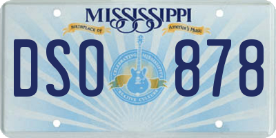 MS license plate DSO878
