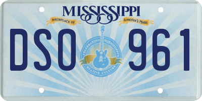 MS license plate DSO961
