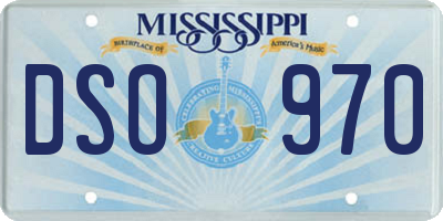 MS license plate DSO970
