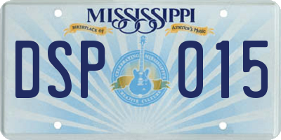 MS license plate DSP015