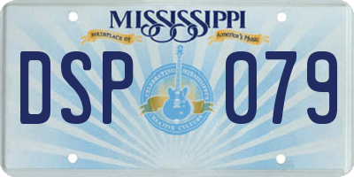 MS license plate DSP079