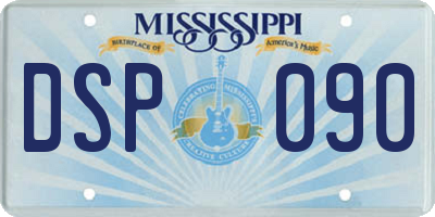 MS license plate DSP090