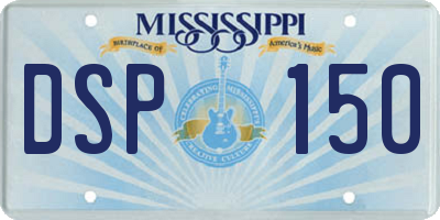 MS license plate DSP150