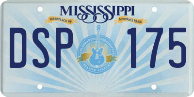 MS license plate DSP175