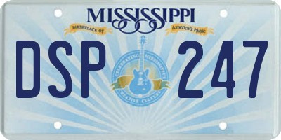 MS license plate DSP247