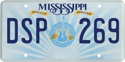 MS license plate DSP269