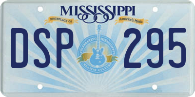 MS license plate DSP295