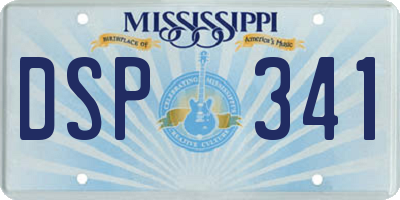 MS license plate DSP341