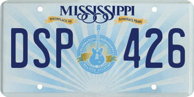 MS license plate DSP426