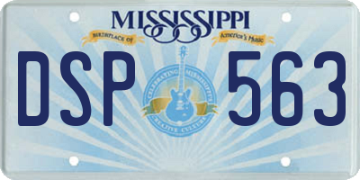 MS license plate DSP563