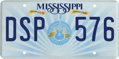 MS license plate DSP576