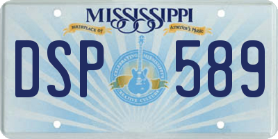 MS license plate DSP589