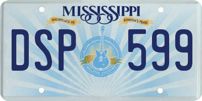MS license plate DSP599