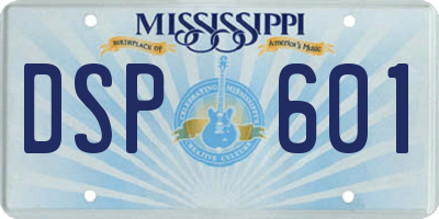 MS license plate DSP601