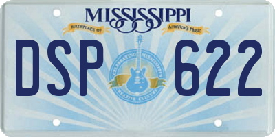 MS license plate DSP622