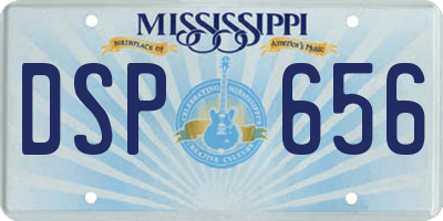 MS license plate DSP656