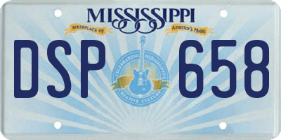 MS license plate DSP658