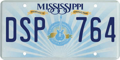 MS license plate DSP764