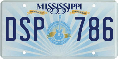 MS license plate DSP786
