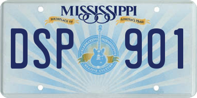 MS license plate DSP901