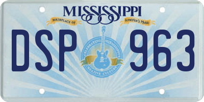 MS license plate DSP963