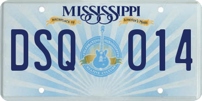 MS license plate DSQ014