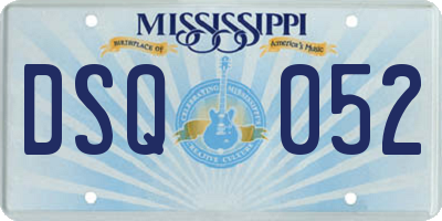 MS license plate DSQ052