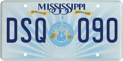 MS license plate DSQ090