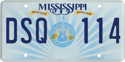 MS license plate DSQ114