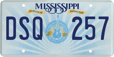 MS license plate DSQ257