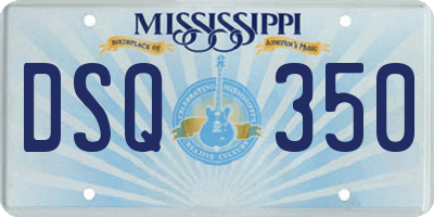 MS license plate DSQ350