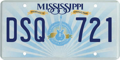 MS license plate DSQ721