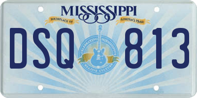 MS license plate DSQ813