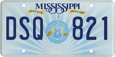 MS license plate DSQ821