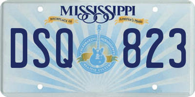 MS license plate DSQ823