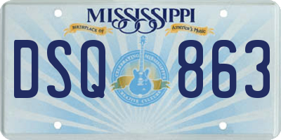 MS license plate DSQ863